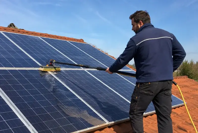 Nettoyage et entretien de panneaux solaires à Vingrau